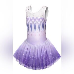 Ballet Leotard with Sparkly Tutu Leotard Skirt for Girls Dance Gymnastics